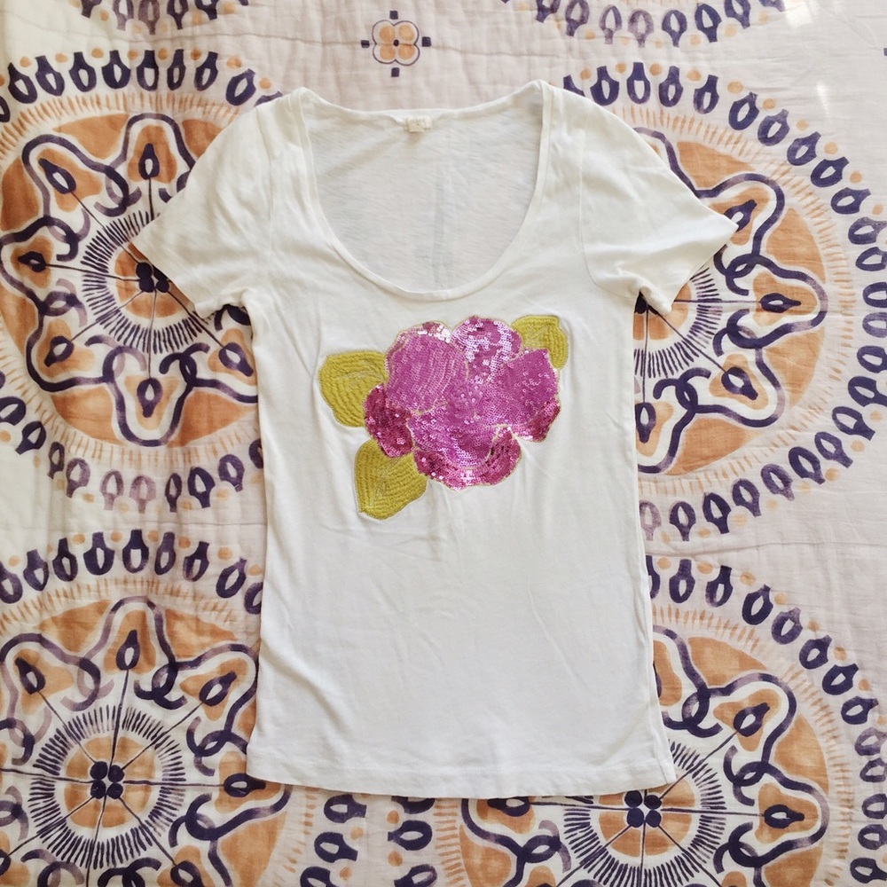 J.Crew Embroidered TShirt